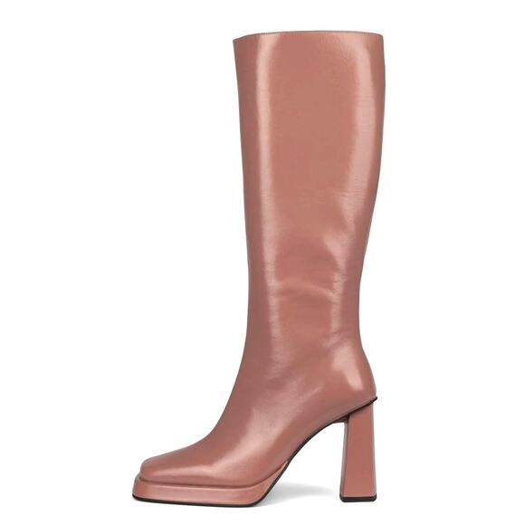 Free People Jeffrey Campbell Taysha Tall Boots Maximal Knee High Square Toe Pink - Picture 14 of 16